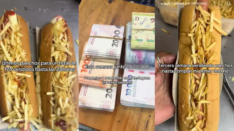 ¿Negocio mega rentable?: vende panchos hasta tener la plata para comprarse un terreno