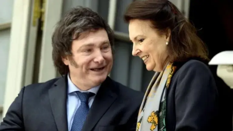 Javier milei y diana mondino