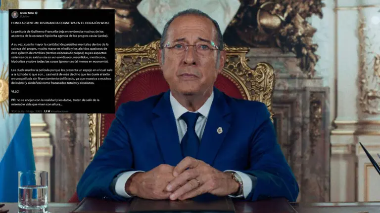 La opinión de Milei sobre la nueva película de Francella: "Les duele mucho…"