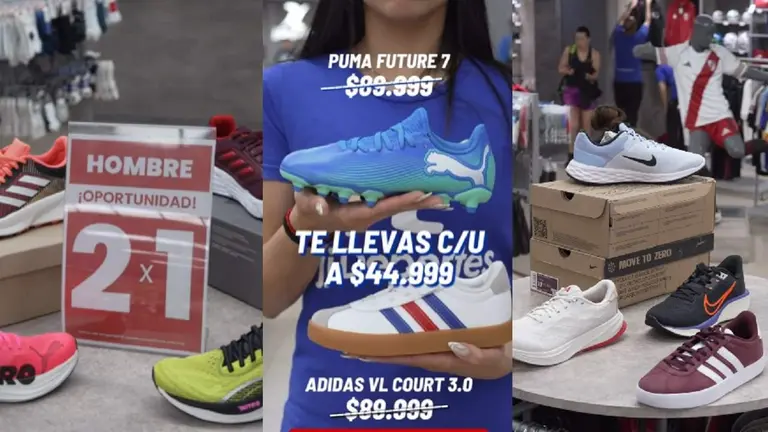 Promoción 2x1 en todas las zapatillas Nike, Adidas, Puma, Topper y más: hasta cuándo hay tiempo