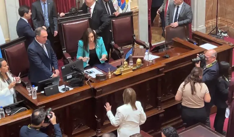 Patricia Bullrich met with Victoria Villarroel in the Senate.