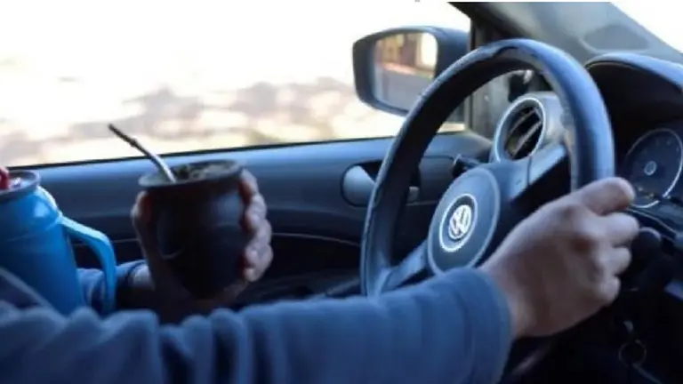 Multas por tomar mate y manejar: dónde no se puede y cuánto se debe pagar