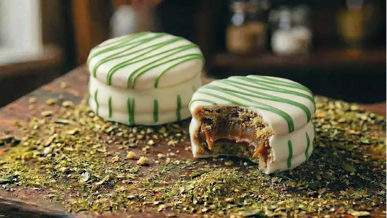 Ni pistacho ni Dubai, este alfajor que se animó a mezclar dos símbolos argentinos: yerba mate y dulce de leche