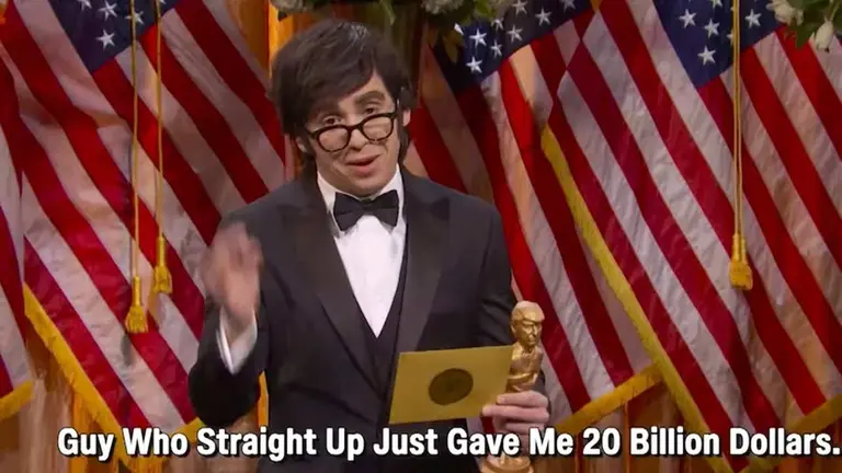 El programa estadounidense Saturday Night Live volvió a parodiar a Milei junto a Trump