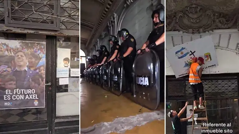 Jorge Macri mostró el desalojo de un edificio que tenía carteles K: "Vayan al Conurbano si quieren okupar"