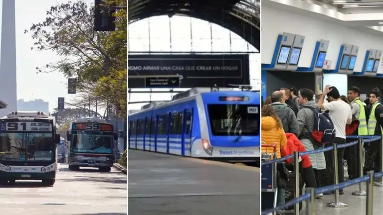 Colectivos, trenes y vuelos: cómo impactará en el transporte el paro contra la reforma laboral