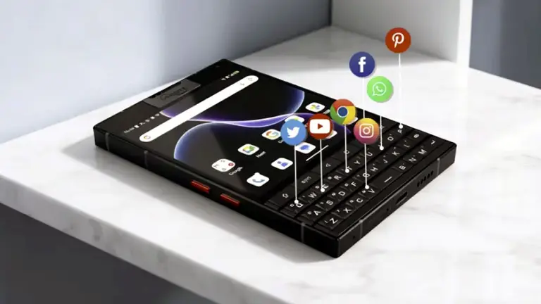 El celular que revive el teclado físico del BlackBerry con Android 15 y 5G