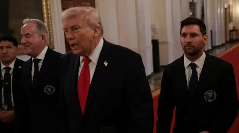 Donald Trump con Messi
