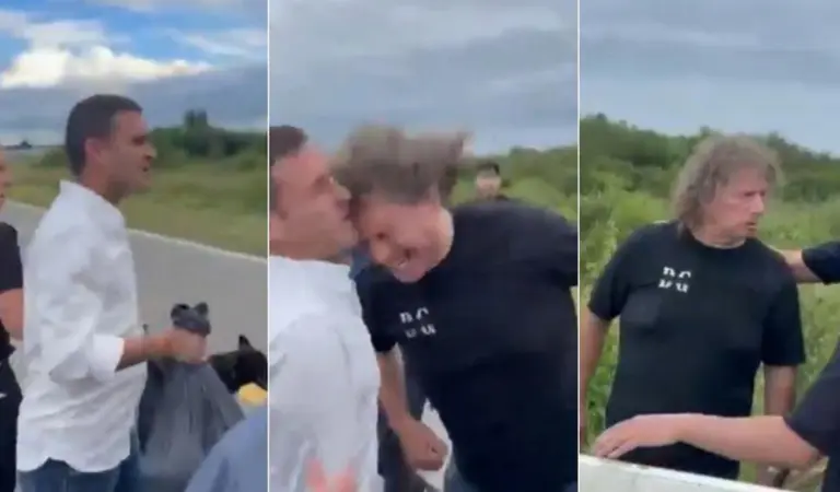 Agresión de militante peronista a diputado libertario