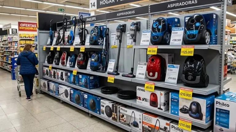 Supermercados liquidan aspiradoras con descuentos salvajes de hasta 60% y cuotas sin interés