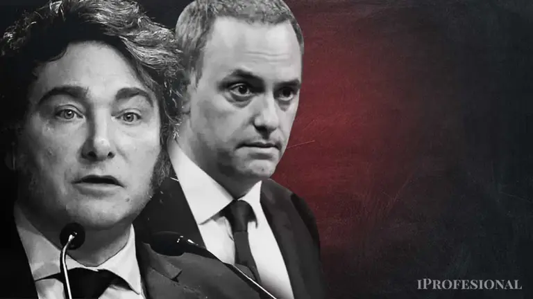 Javier Milei con Manuel Adorni