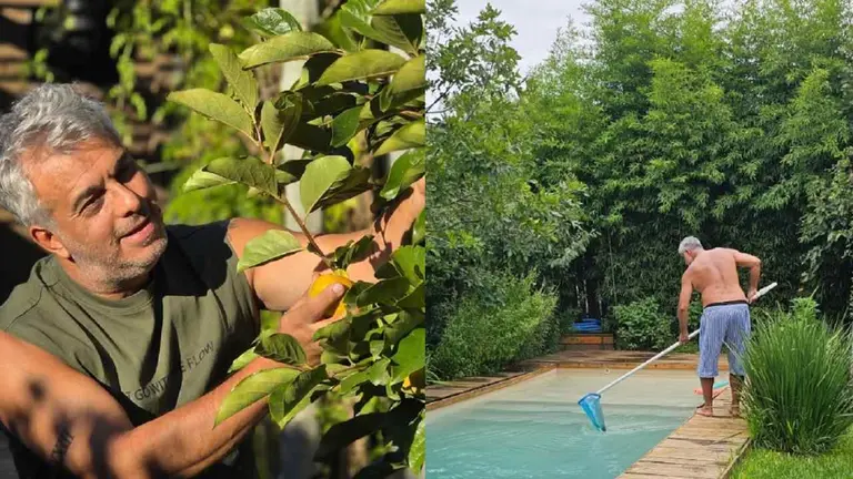 VIDEO | Así es el "pequeño paraíso" de Mario Massaccesi: tiene jardín y pileta entre árboles frutales que sorprenden