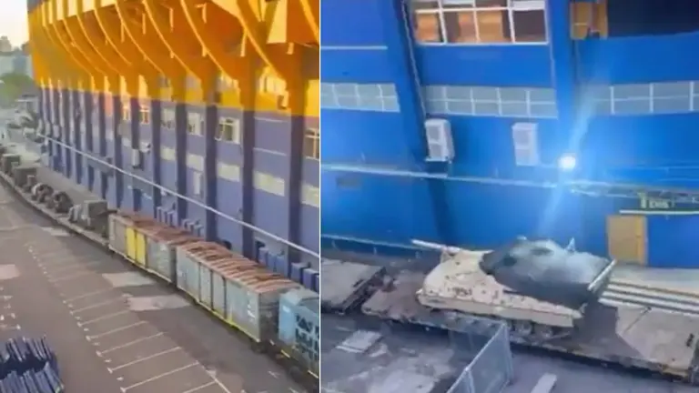 Por qué un tren cargado de tanques de guerra pasó junto a la Bombonera