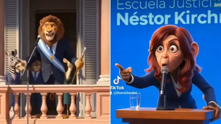 Milei compartió un video hecho con IA con políticos, periodistas y economistas caricaturizados como animales