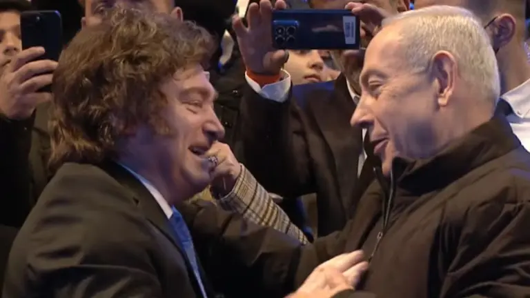 VIDEO | Milei cantó "Libre" ante Netanyahu en el aniversario de la independencia de Israel
