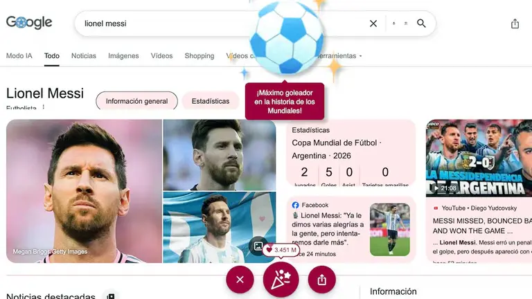 La dedicatoria de Google a Lionel Messi tras el triunfo mundialista: cómo ver la animación oculta