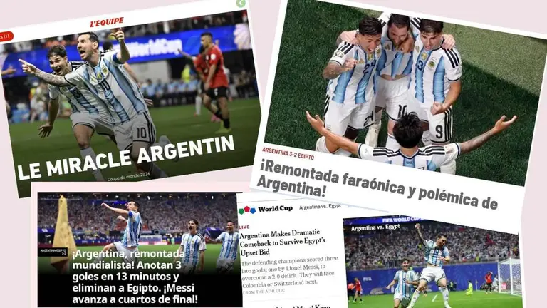 "El milagro argentino": así reaccionaron los medios del mundo a la remontada de la Selección