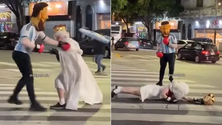 Una pelea entre Messi y la Reina de Inglaterra fue uno de los videos más insólitos de los festejos