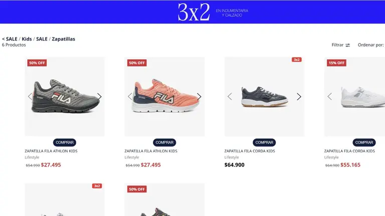 Zapatillas de marca a mitad de precio en un outlet online oculto