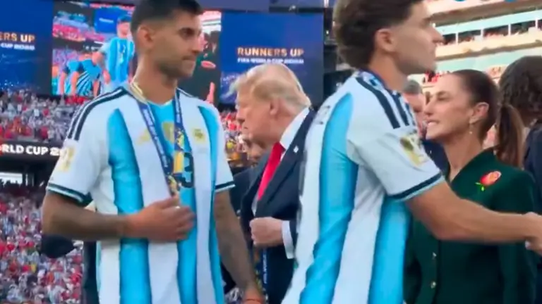 Cristian "Cuti" Romero protagonizó un gesto con Donald Trump que se volvió viral tras la final del Mundial 2026