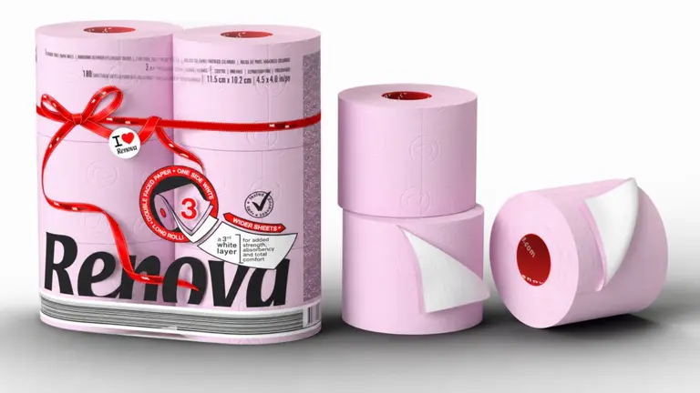 Papel higiénico de colores comienzan a venderse en Argentina. Imagen oficial de la marca