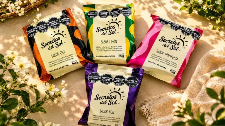 Empresa láctea lanzó sus nuevos alfajores con dulce de leche saborizado. Imagen difundida por la empresa.