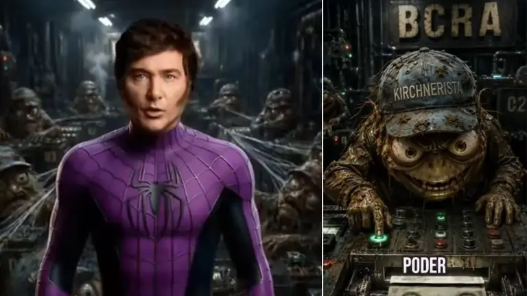 Milei subió un video con IA disfrazado de Spiderman por la reforma del BCRA: "No van a poder imprimir más, kukitas"