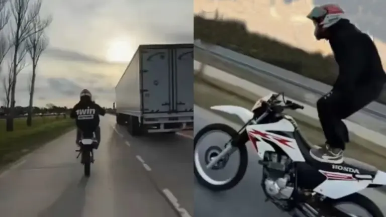 Motocilista imprudente y sancionado de por vida