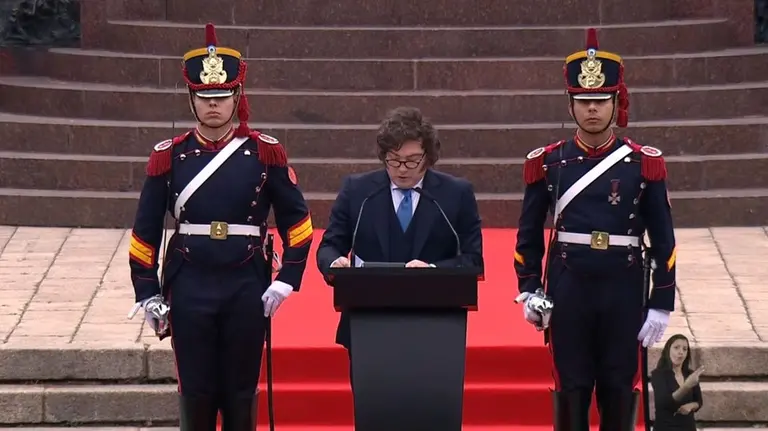 Javier Milei encabeza homenaje a San Martín