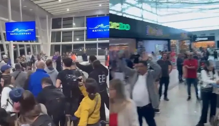 Pasajeros varados en Natal, Brasil