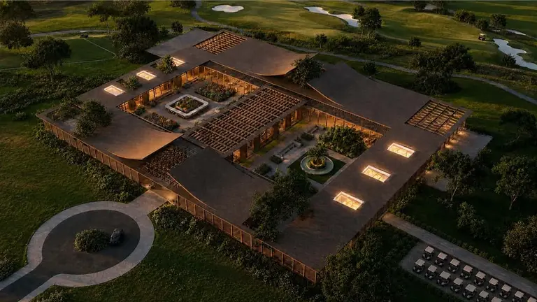 Un render del proyecto inmobiliario Manantiales Golf en Uruguay, desarrollado por Gianfranco Macri y otros empresarios argentinos