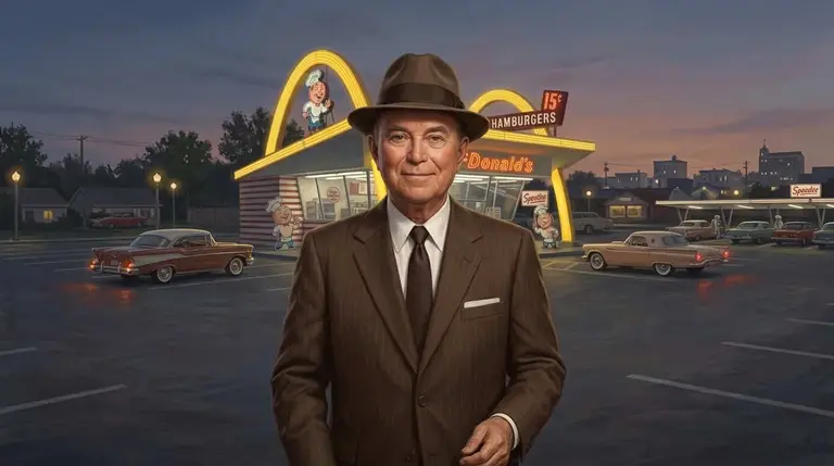 Ilustración de Ray Kroc, de McDonald's