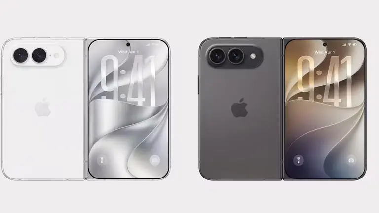 Imagen de cómo sería el nuevo iPhone plegable que se presentará la próxima semana