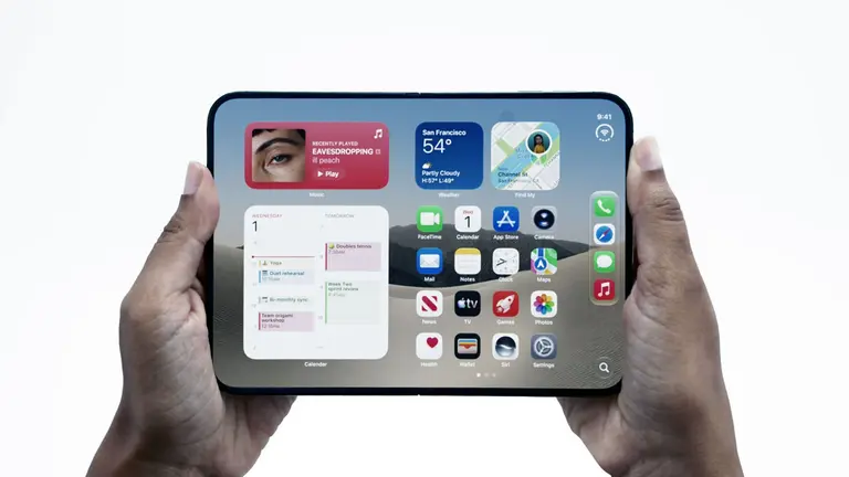 Imagen del nuevo iPhone Duo, el nuevo celular plegable de Apple