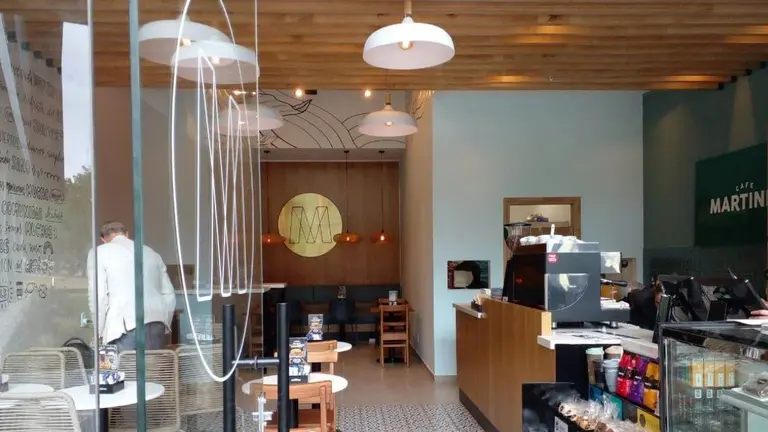 La imagen de un local de Café Martínez por dentro. Imagen oficial de la empresa