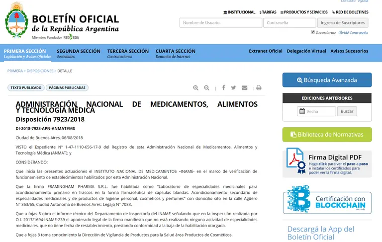 ANMAT comunicó una importante decisión sobre un laboratorio, conocéla