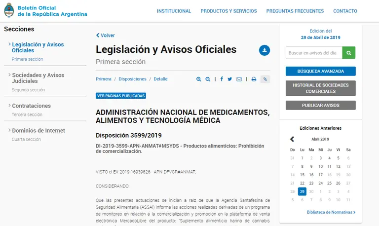 ANMAT prohibió la venta de tres productos alimenticios de frecuente consumo