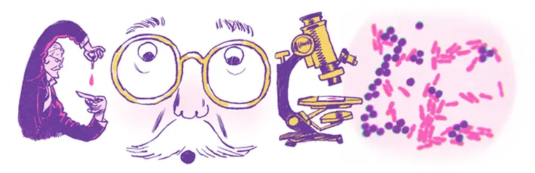 Quién fue Hans Christian Gram, el microbiólogo que homenajea el doodle de Google