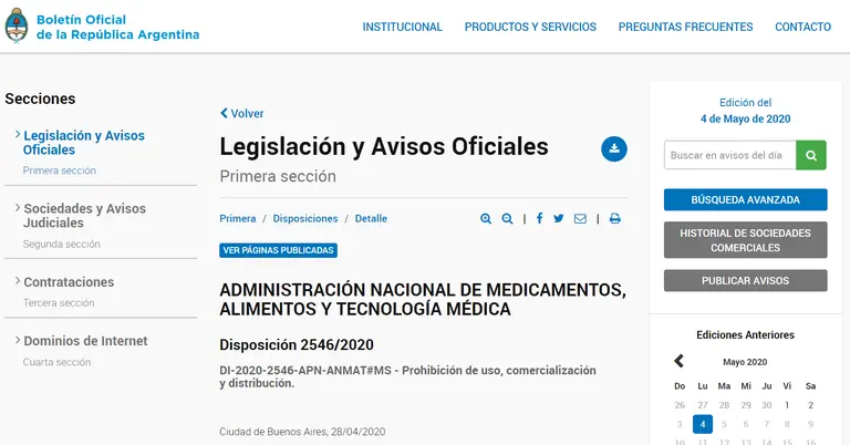 ANMAT prohibió una marca de pañales, un nebulizador y algunos productos médicos