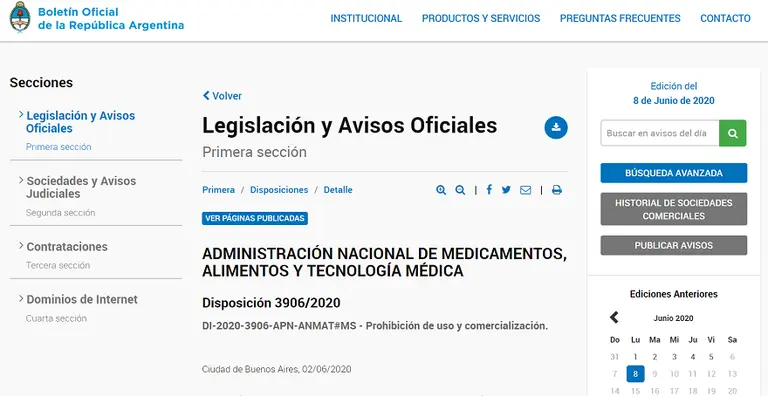 ANMAT prohibió un producto esencial para la higiene en tiempos de pandemia