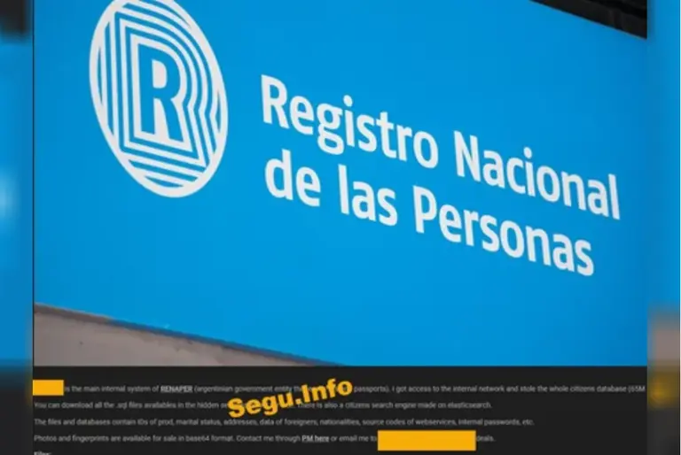 Alertan que hackearon al Renaper y robaron datos sensibles de millones de personas