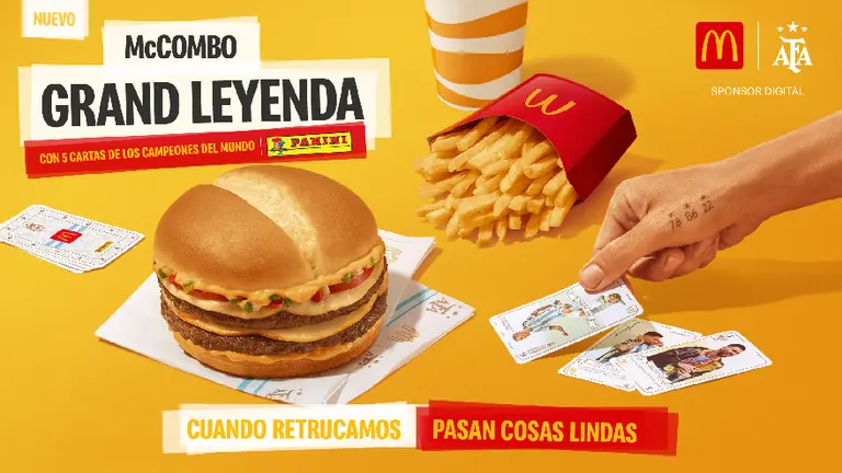 McDonald's presenta la nueva "Grand Leyenda", la hamburguesa que acompañará a los campeones del mundo