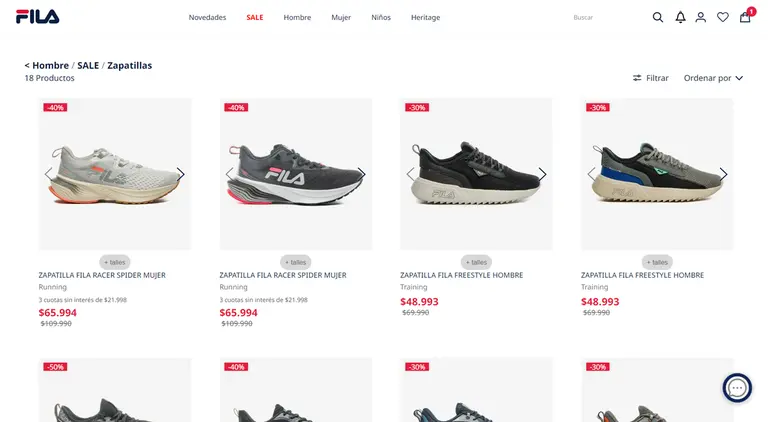 Cómo comprar zapatillas FILA originales por 50.000 pesos o menos