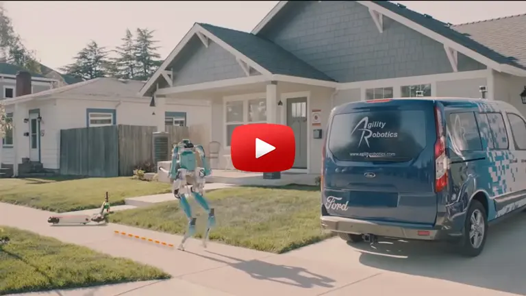 Robot sin cabeza en un auto sin conductor: así es el delivery en el que trabaja Ford