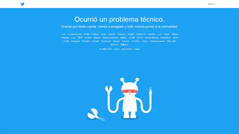 Twitter está caído en todo el mundo