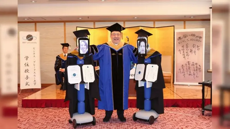 Tiempos de cuarentena: universidad japonesa utilizó robots para realizar una "graduación virtual"