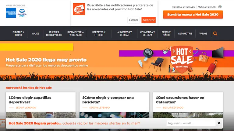 La cuarentena obliga a recalcular la fecha del HotSale prevista para los primeros días de mayo