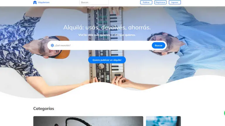 Cómo funciona Alquilerium, el marketplace que te permite alquilar todo lo que necesitás