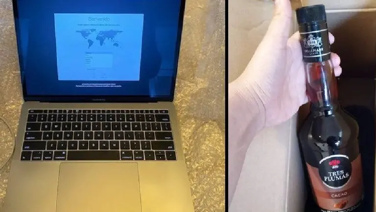 Estafa por MercadoLibre: compró una notebook, recibió una botella de licor y se hizo viral