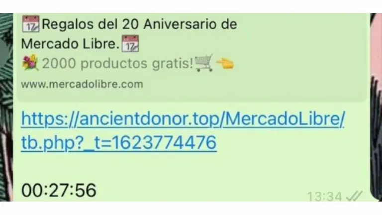 Cadena de Whatsapp: de qué se trata la estafa que ofrece regalos de Mercado Libre y cómo evitarla